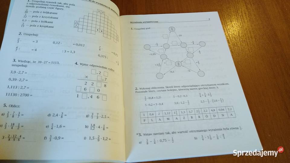 Matematyka 7 zeszyt ćwiczeń klasy siódmej Cz1 Gdańsk