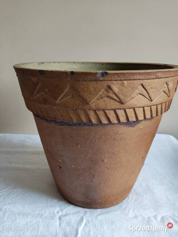 Donica doniczka duża ceramiczna gliniana fi 25 Głuchołazy