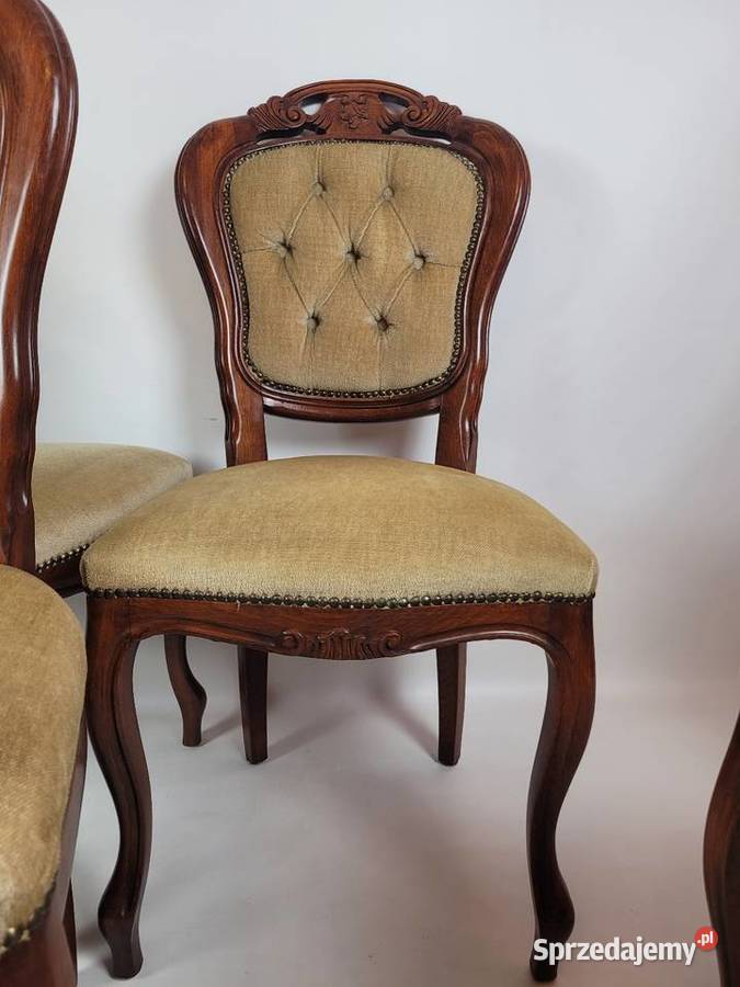 Komplet krzeseł barokowych 4 sztuki 49cm zachodniopomorskie Białogard