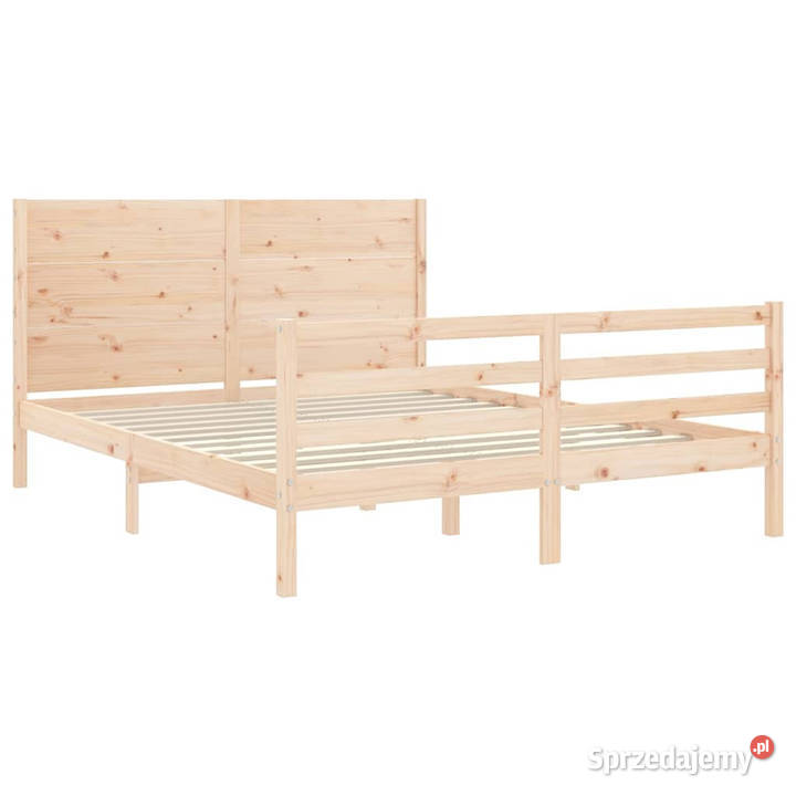 Rama łóżka z wezgłowiem lite drewno 160x200 Warszawa sprzedam