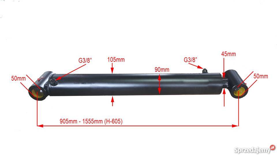 SIŁOWNIK HYDRAULICZNY CYLINDER SKOK 650 POZLIFT Solec Kujawski
