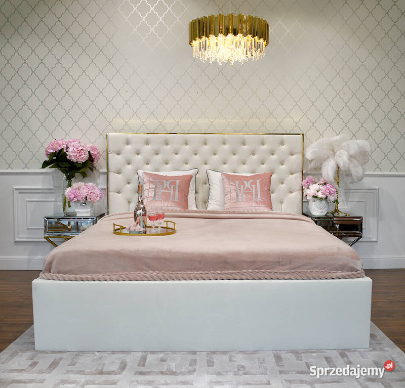 Łóżko glamour złote ze stelarzem 200x200 200cm Warszawa
