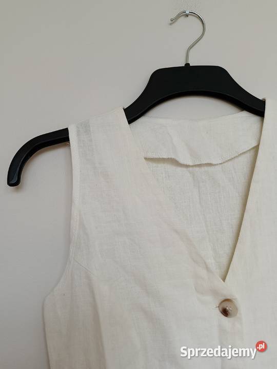 Kamizelka damska SHEIN biała wiskozowolniana na Gdynia sprzedam