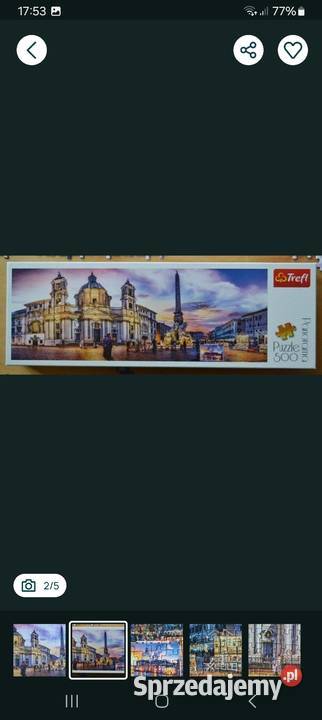 Trefl puzzle panormiczne Piazza Navona Rzym 500 Siemianowice Śląskie
