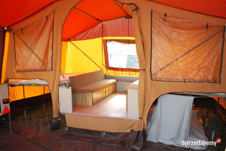 RETRO PRZYCZEPA KEMPINGOWA NAMIOTOWA SCOUT 1987 mazowieckie Grzebowilk