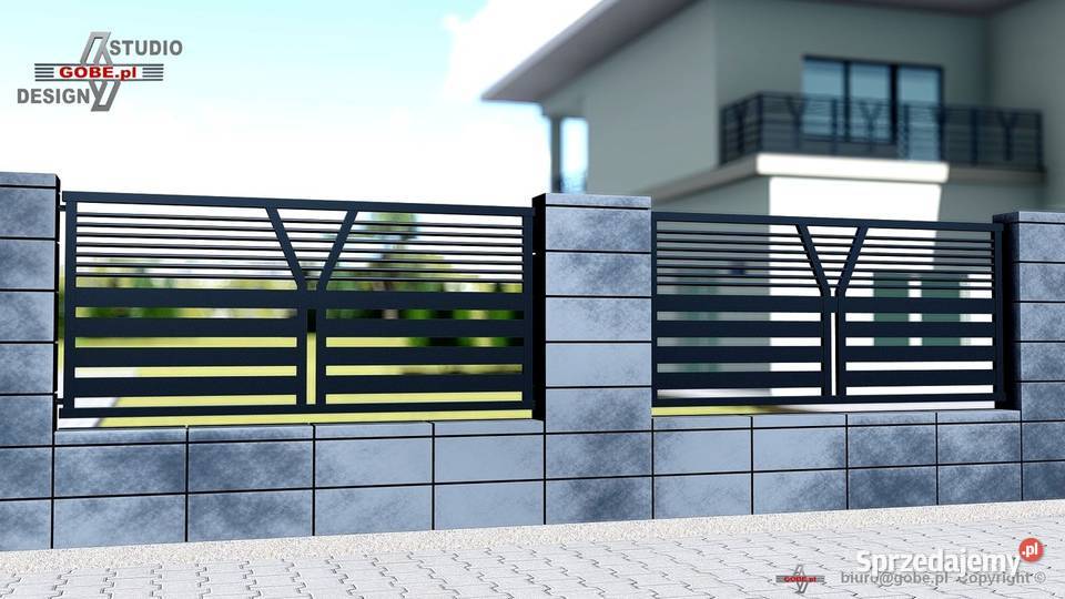 Przęsła nowoczesne ogrodzenia panelowe bramy Gliwice