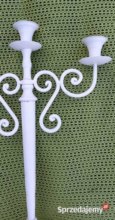 Świecznik 3 ramienny biały 45 biały mazowieckie Małkinia Górna