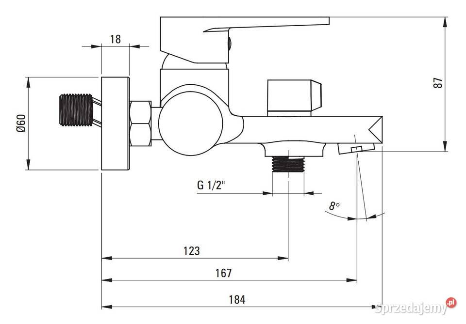 Deante Bateria Boro Chrom Wannowa BMO 010M Szczecin