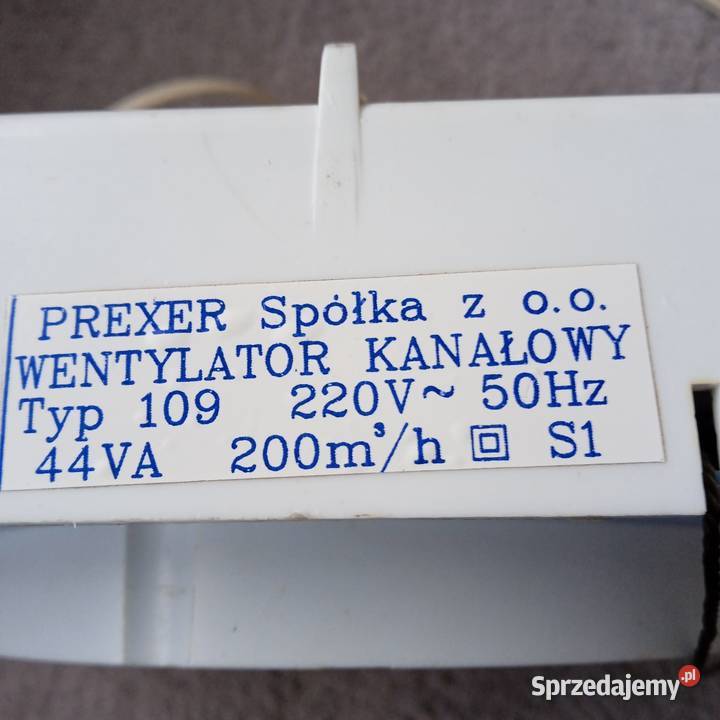 Wentylator kanałowy Prexer typ WT 90 lata 80 te Wentylatory Grodzisk Mazowiecki