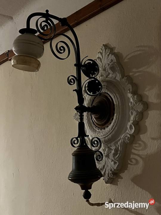 Stara lampa lampy kinkiety vintage old zabytek małopolskie Biecz