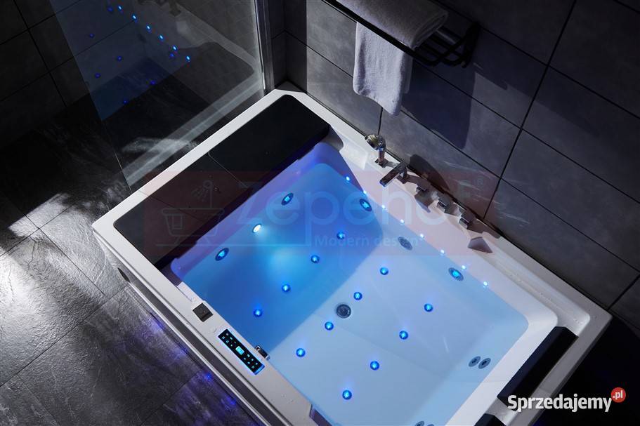 Wanna z hydromasażem LS5730 PRAWA prostokątna Grabówka