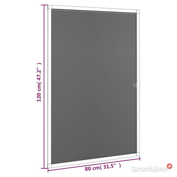 Moskitiera okienna biała 80x120 WM153830 mazowieckie Warszawa