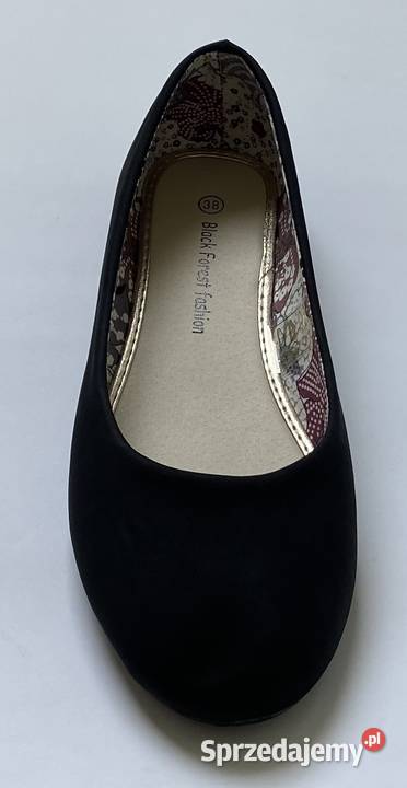Czarne gładkie baleriny rozmiar 39 Żyrardów