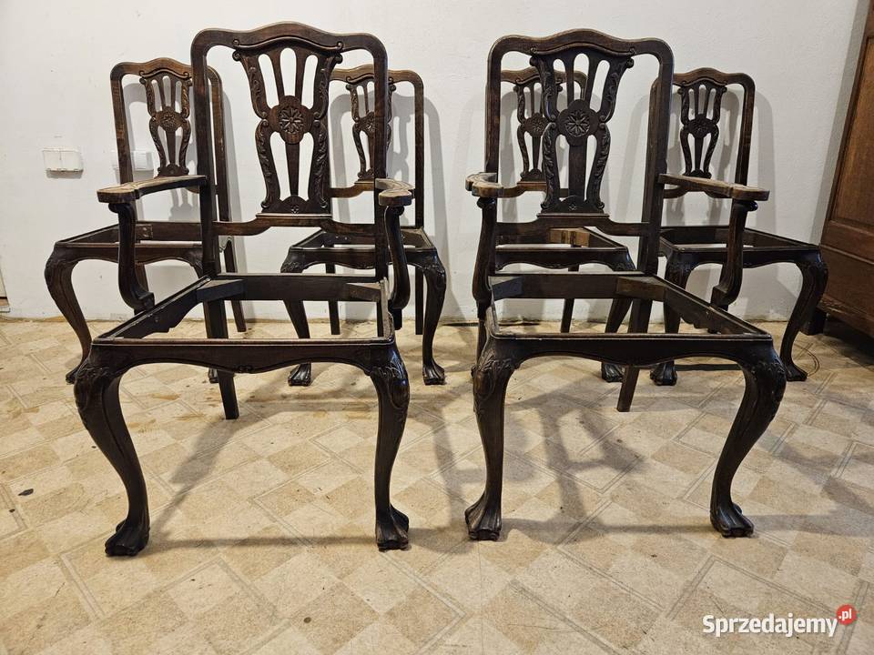 Krzesła ludwikowskie Bez siedzisk Nowy Sącz sprzedam