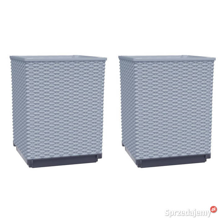 Donice 2 jasnoszare 30x30x37 polipropylen Warszawa sprzedam