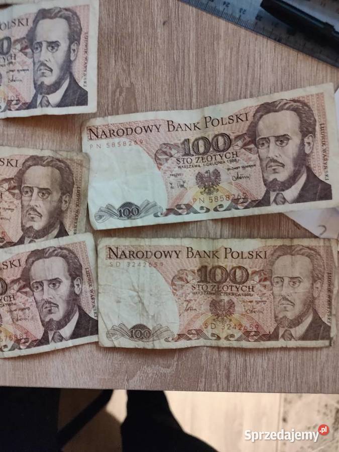 Banknoty PRL 100 17 Sztuk Ludwik Waryński Numizmatyka Białystok