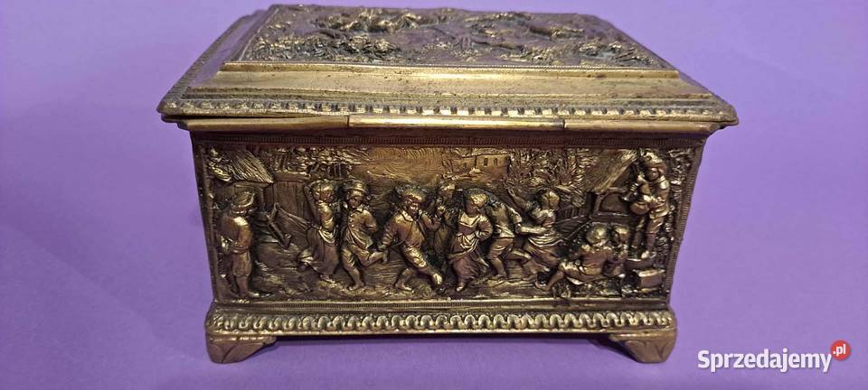 SZKATUŁKA miedzian stara solidna Kraków