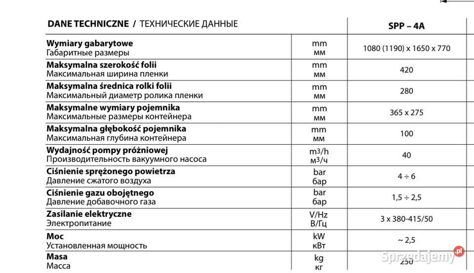 Traysealer Tepro SPP4A Dobieszowice sprzedam