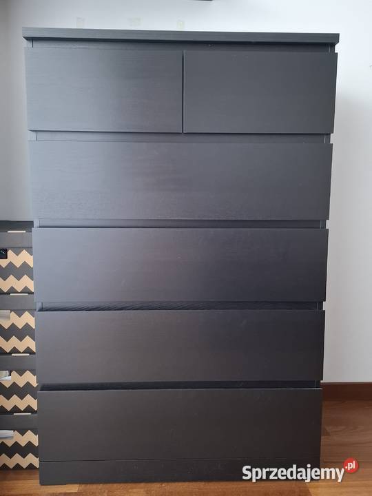 Komoda IKEA MALM 6 szuflad czarnobrązowa stan zachodniopomorskie sprzedam
