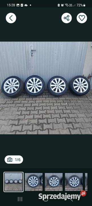 Koła felgi aluminiowe vw 17 letnie oryginal Woźniki sprzedam