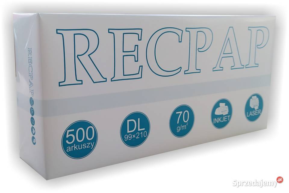 Papier do druku recept 4500 kartek 99x210 9 ryz Włocławek sprzedam
