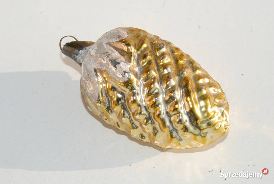 Stara ozdoba choinkowa bombka bańka szyszka Cieszyn