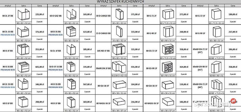 Zestaw mebli kuchennych 260 szybki czas Kalisz