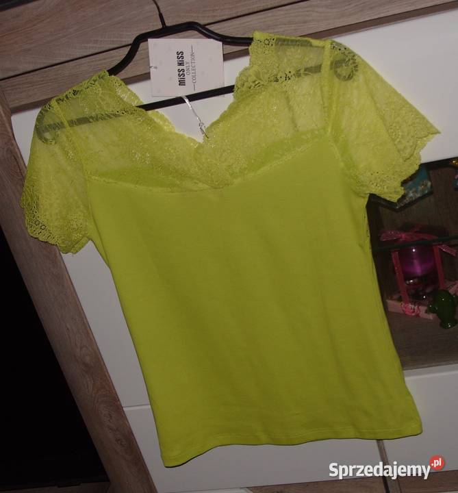 Limonkowa koronka cyrkonie NOWA MISS KISS rSM Inny materiał wielkopolskie sprzedam