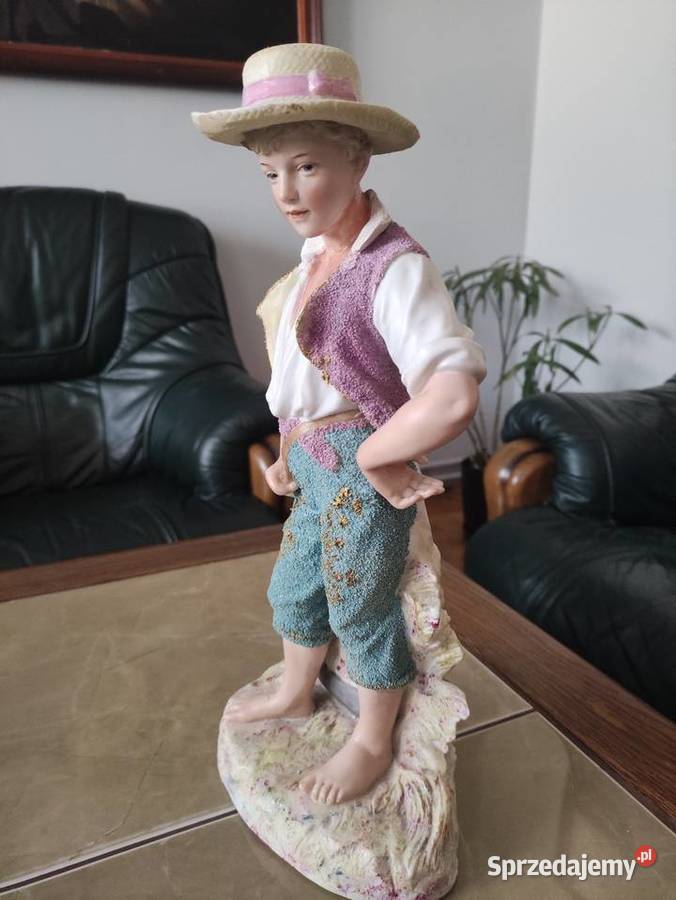 Antyczna figurka Gebrder Heubach niemiecka Janów Lubelski
