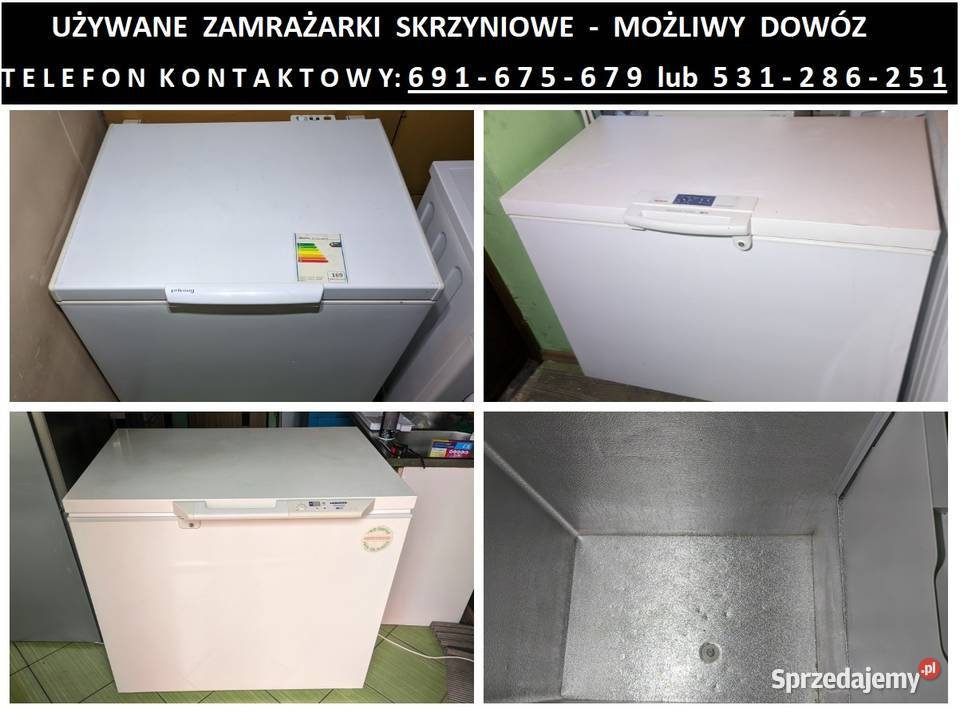 Zamrażarki SKRZYNIOWE różne wielkości pojemności Dobrzyń nad Wisłą