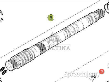 Claas AXION 810 870 Wałek Przekładni Skrzyni Jastrzębniki