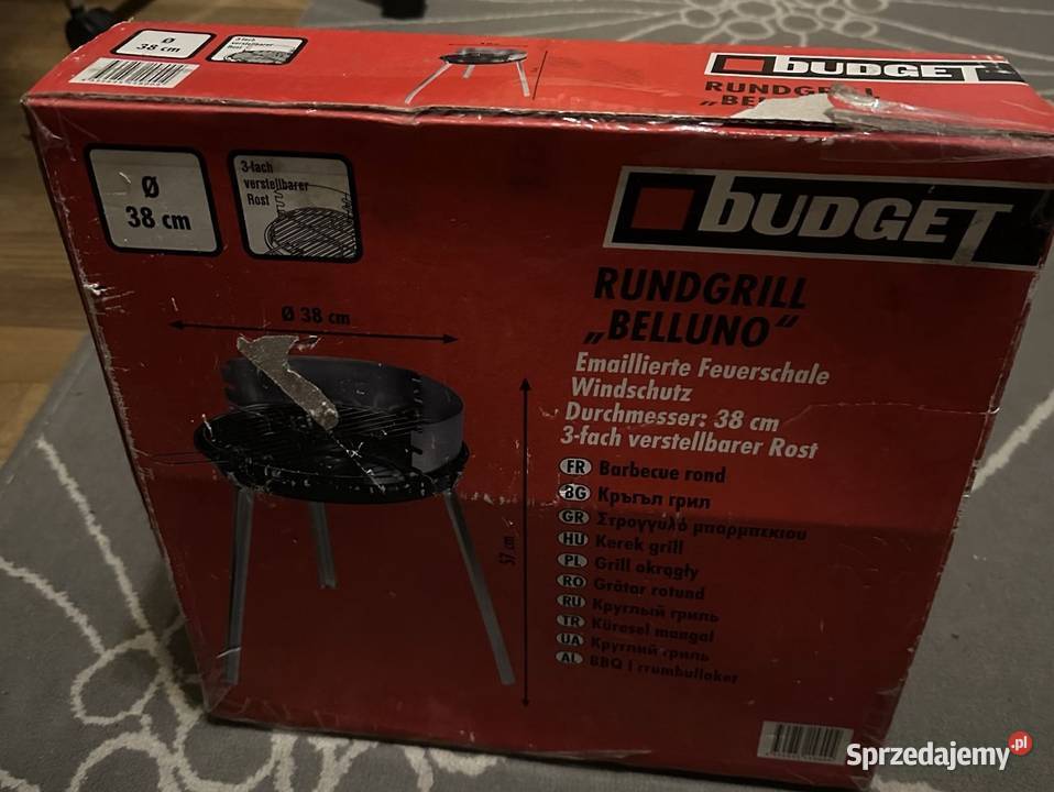 Grill ogrodowy Budget Belluno okrągły 38 Turystyka Oborniki