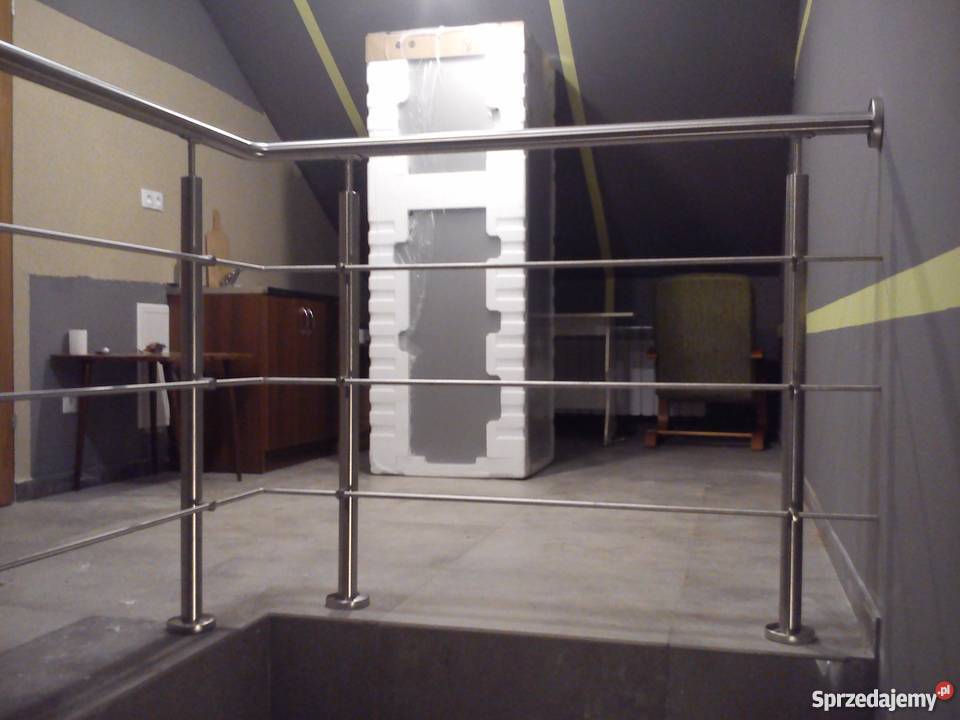 balustrada nierdzewna szlifowana na 3 pręty rura Radomsko