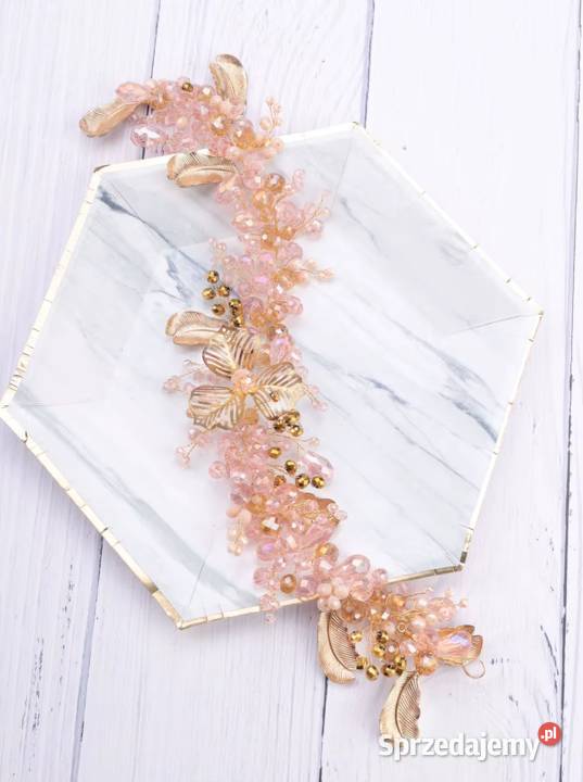 Piękna ozdoba do włosów opaska tiara wesele ślub Szczecin