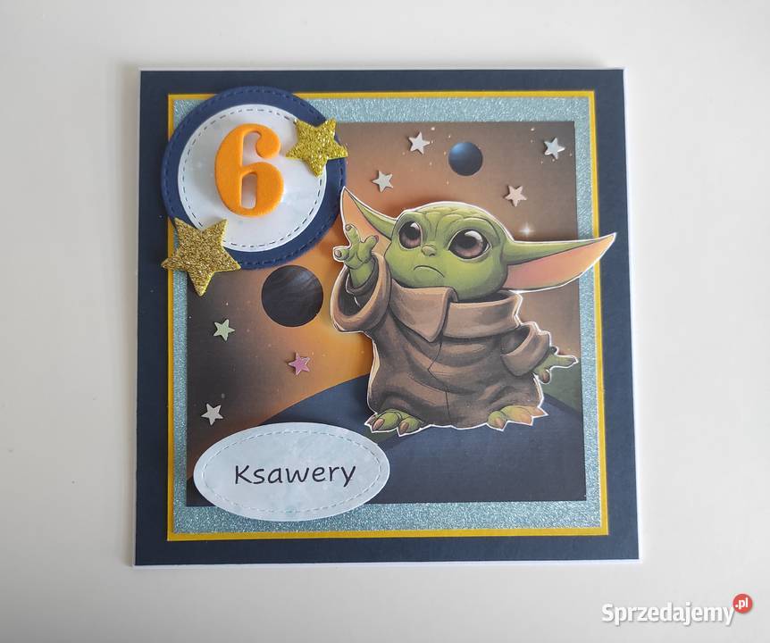 Kartka urodzinowa ręcznie robiona Star Wars baby Łódź sprzedam