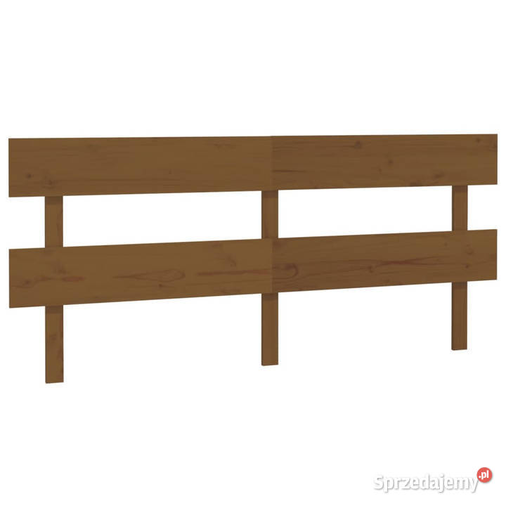 Wezgłowie łóżka brązowe 204x3x81 lite drewno Warszawa