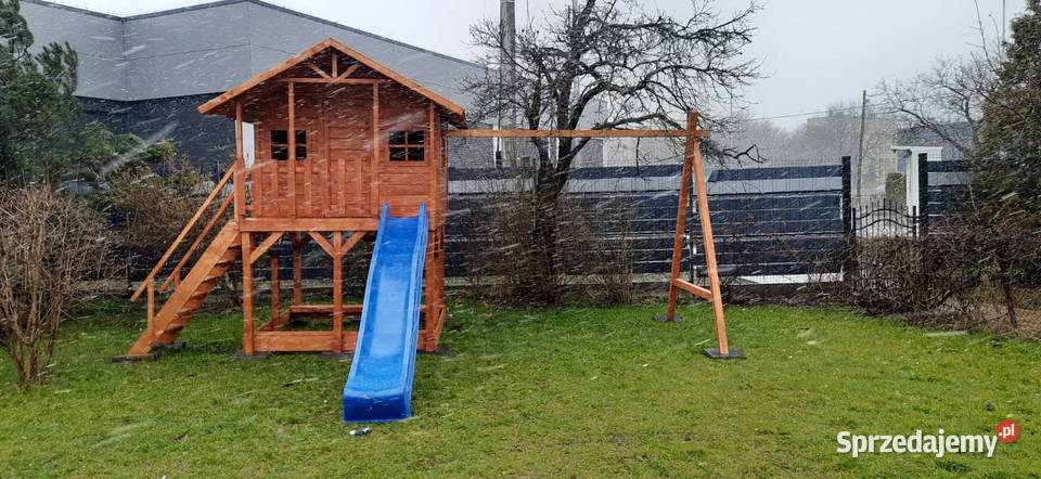 Domek drewniany plac zabaw dzieci Rzeszów