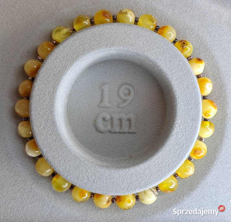Komplet korale i bransoletka z bursztynu Warszawa