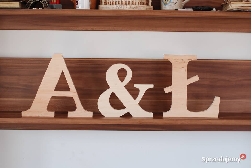 litery drewniane Inicjały ślubne wesele ślub Warszawa