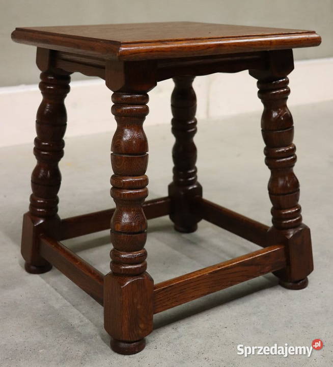 Piękny Stary Zydelek Taboret Stolik Kwietnik Szczecin