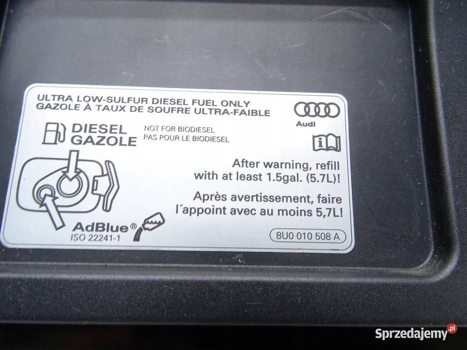 KLAPKA WLEWU PALIWA KOREK 8U0809906E AUDI Q3 8U