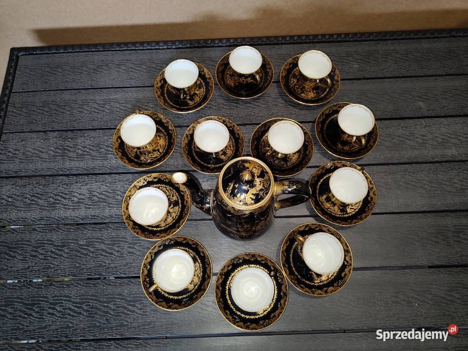 Zestaw kawowy 6 osobowy Crown Staffordshire Aleksandrów Łódzki