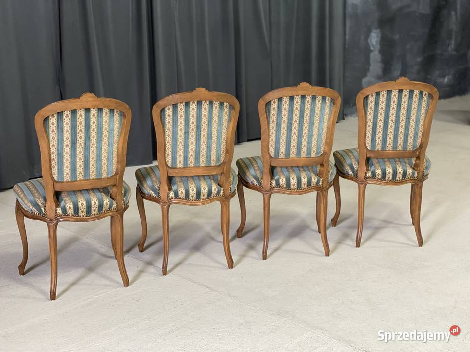 Elegancki komplet 4 krzeseł w stylu ludwikowskim Meble Budno