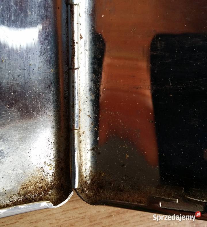 Papierośnica stara angielska chromowana ISECO Kraków