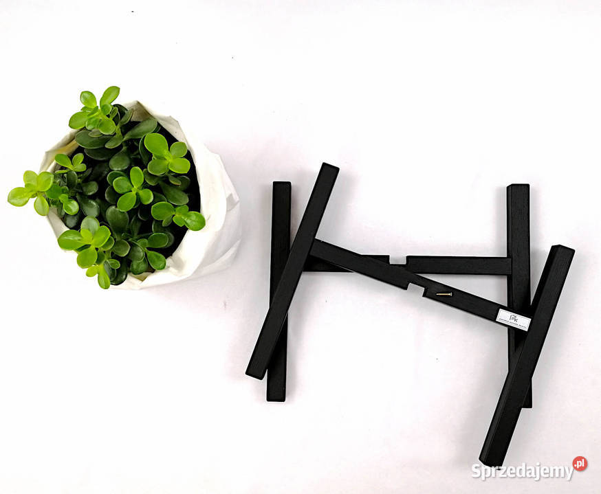 Stojak na kwiaty drewno dębowe 35h30 dąb czarny dolnośląskie Wrocław