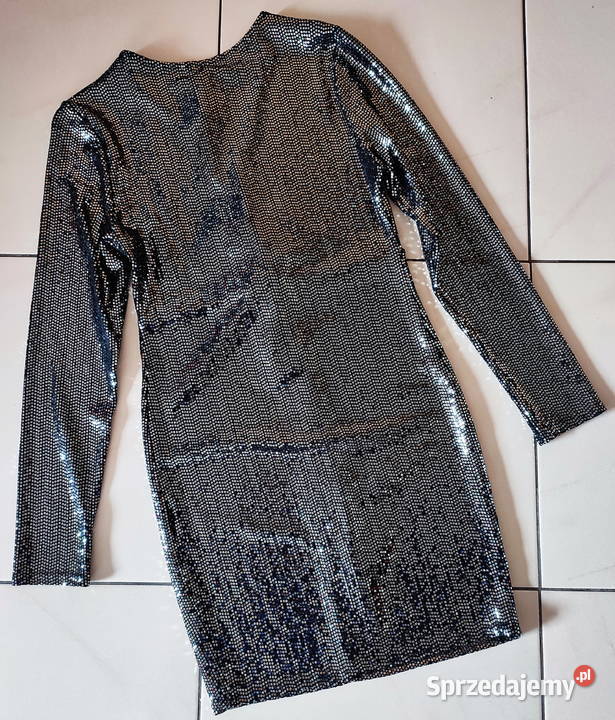 LOOK nowa błuszcząca mała czarna 42