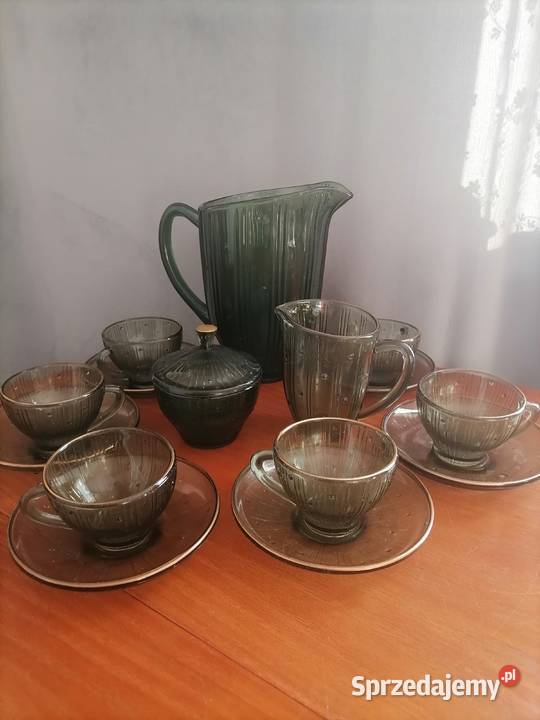 Serwis Szklany Drost 1970 Antyki, Sztuka, Kolekcje