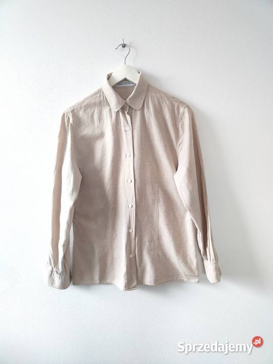 Beżowa koszula Vintage 38 40 Oversize Jasło