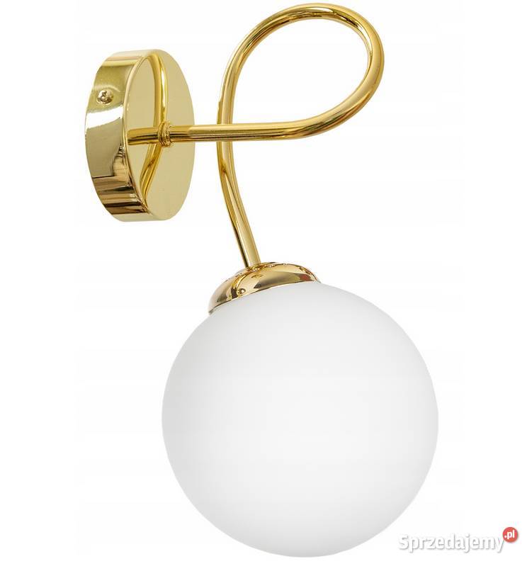 LAMPA KINKIET ŚCIENNY Złoty SZKLANA KULA LOFT podlaskie Choroszcz