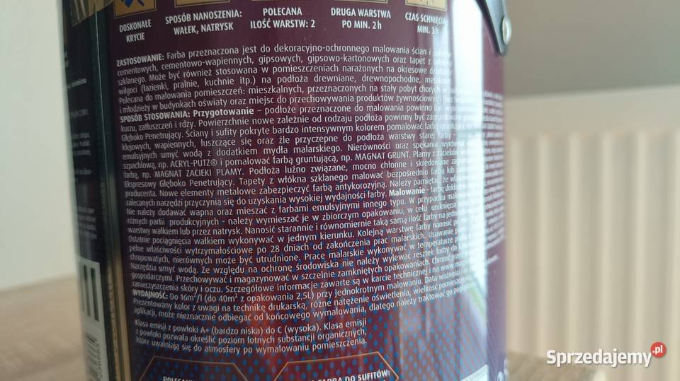 Farba paro plamoodporna biobujcza oddychająca do Zawory